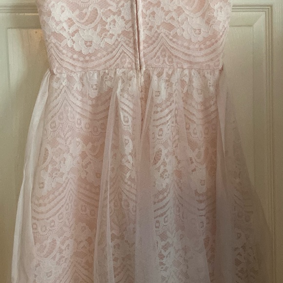 Rare Editions Blush Pink Mesh Dress - Picture 11 of 11